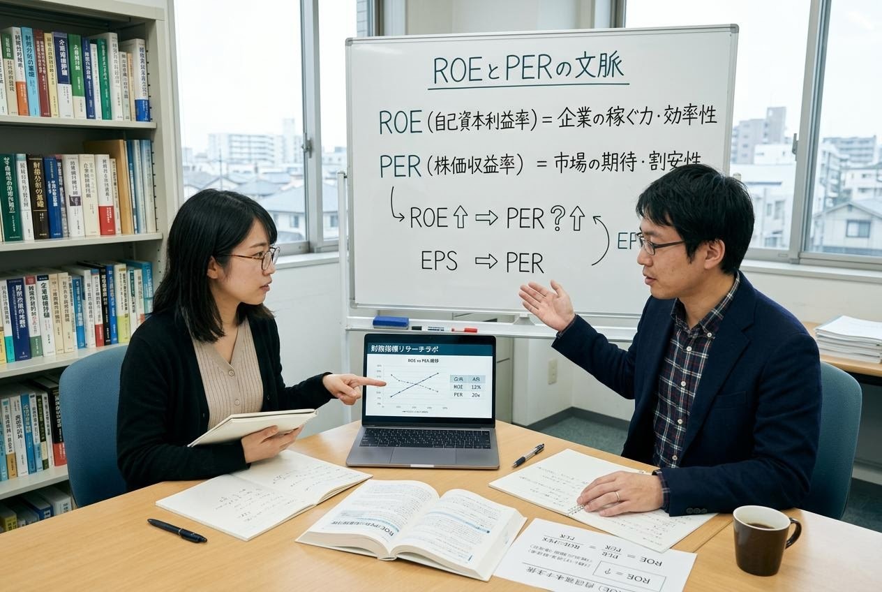 ROEとPERを同時評価する視点の学習イメージ